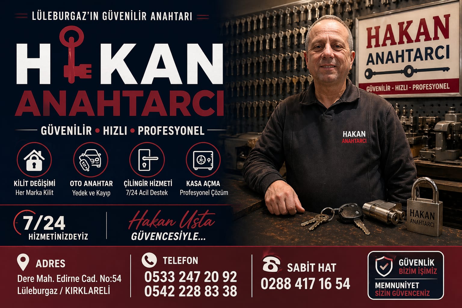 Lüleburgaz Çilingirci Hakan Usta
